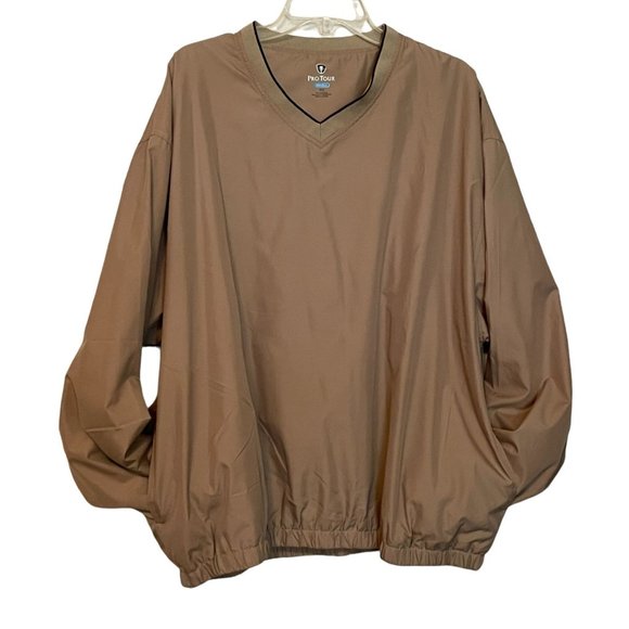 Pro Tour Cool Play Long Sleeve V Neck Pullover Windbreaker Jacket XXL - Picture 5 of 8